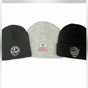 Set of Three Beanies with Logos